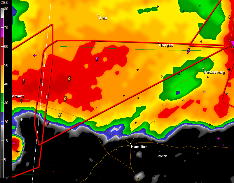 Tornado Warning for NW Marion County 4:30 PM