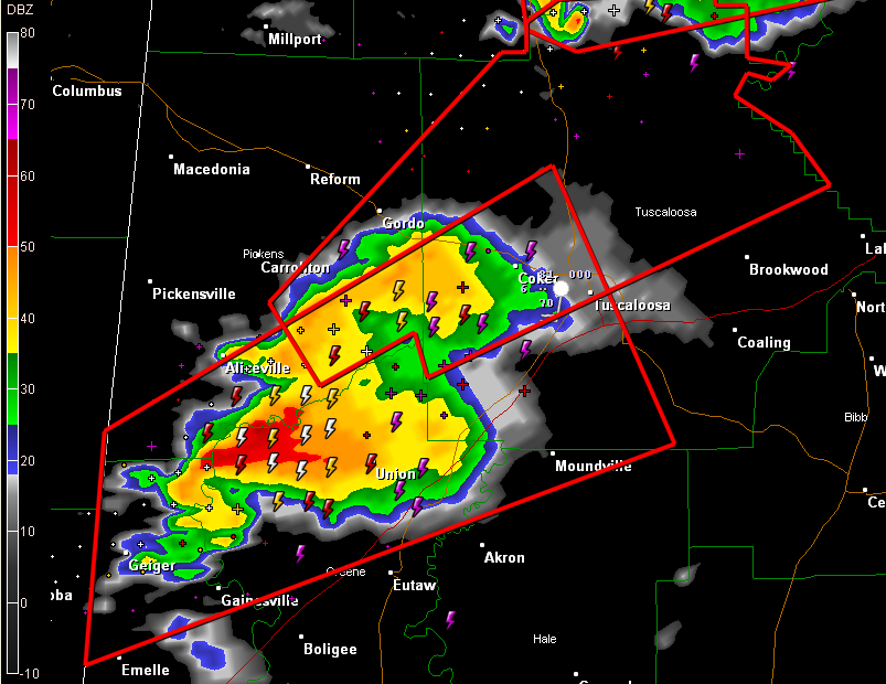 Tornado Warning : Tuscaloosa & Pickens Counties 5:30 PM