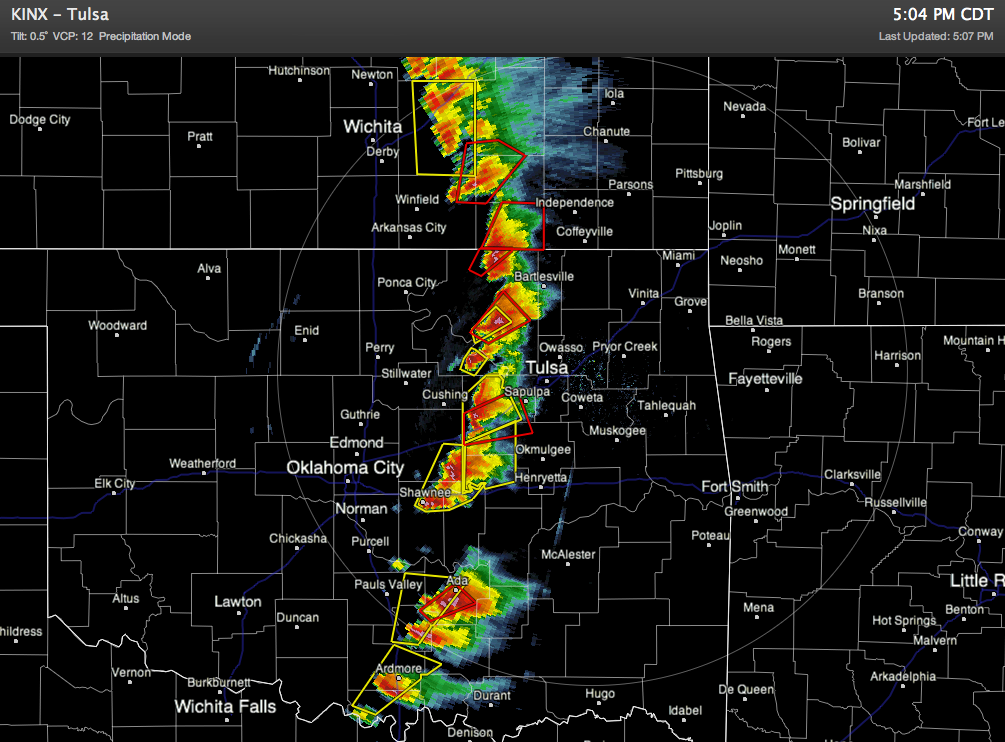 Storms Explode To The West