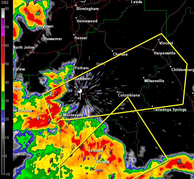 Severe Thunderstorm Warning Shelby and Talladega Counties 5:15 : The