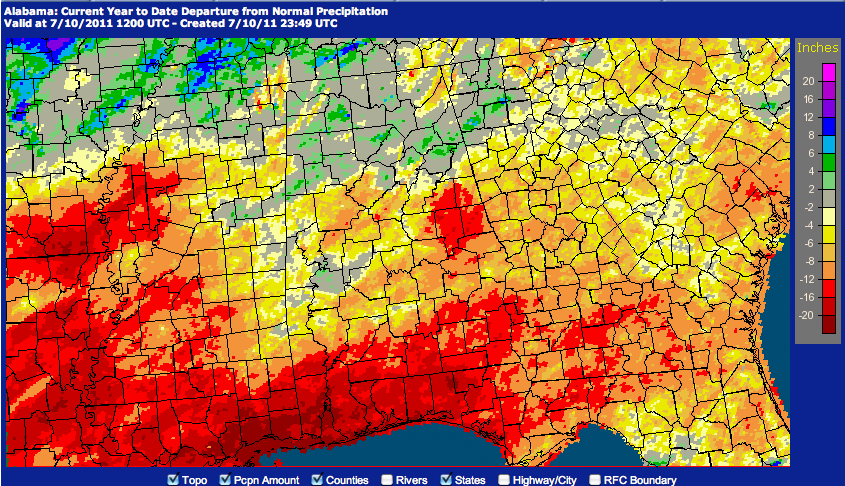 year to date rainfall by zip code