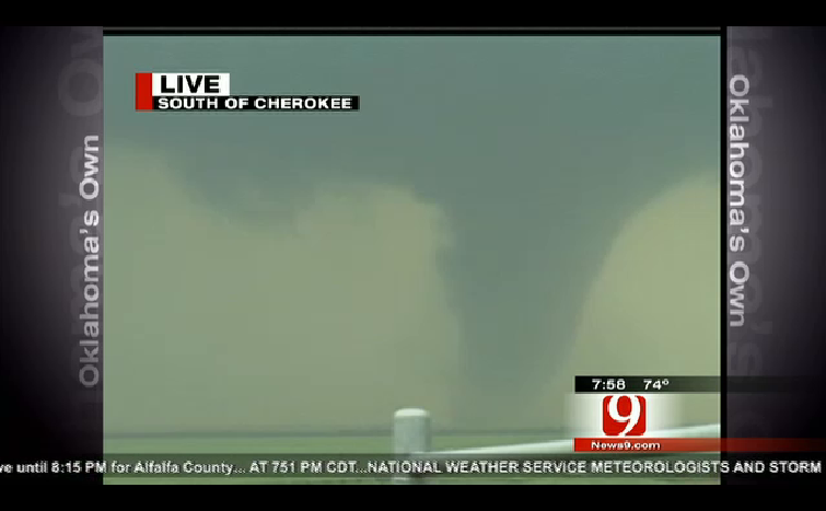 Huge Torndado South of Cherokee OK