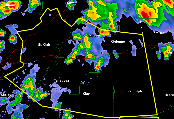 Severe Thunderstorm Warning : Calhoun/ Clay/ Cleburne/ Randolph/ St ...