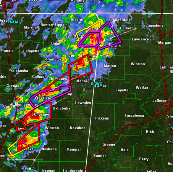 Multiple Supercells with Tornadoes Approaching Alabama : The Alabama ...