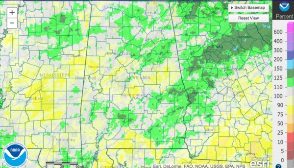 YTD Precipitation - % of Normal