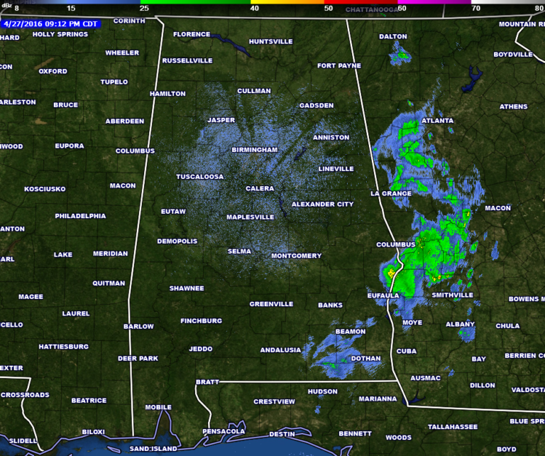 Radar Check For North/Central Alabama at 9:00 PM CDT : The Alabama ...