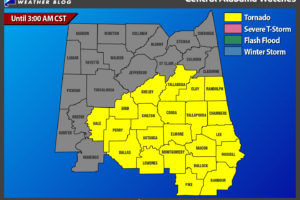 A Few Counties Trimmed From The Tornado Watch