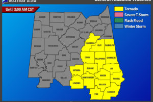 An Update To The Central Alabama Weather Situation At 2:55 AM