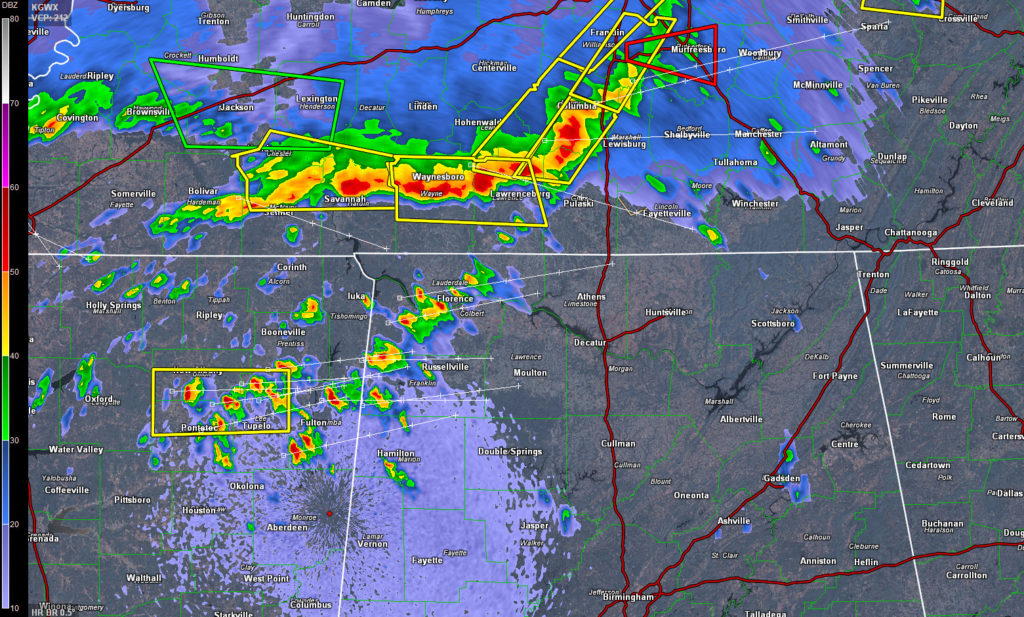 Storms Growing over Northern Mississippi : The Alabama Weather Blog