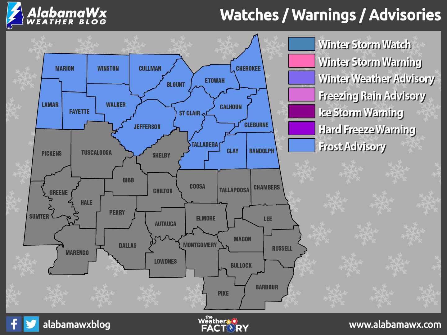 Frost Advisory Issued for Saturday Morning The Alabama Weather Blog