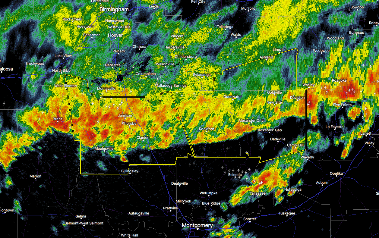 Severe Thunderstorm Warning Continues For Parts Of Bibb, Chilton, And