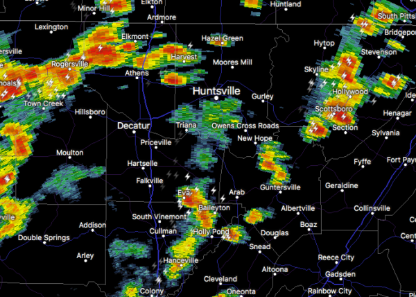 Strong Storms Now Affecting Parts of Cullman, Madison, Morgan ...