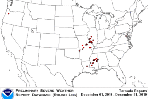 December 2010: A Very Busy Month For Tornadoes Across The U.S.