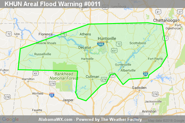 definition areal flood warning