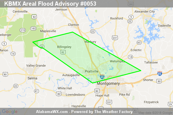 Areal Flood Advisory Issued For Parts Of Autauga, Chilton, Elmore, And ...