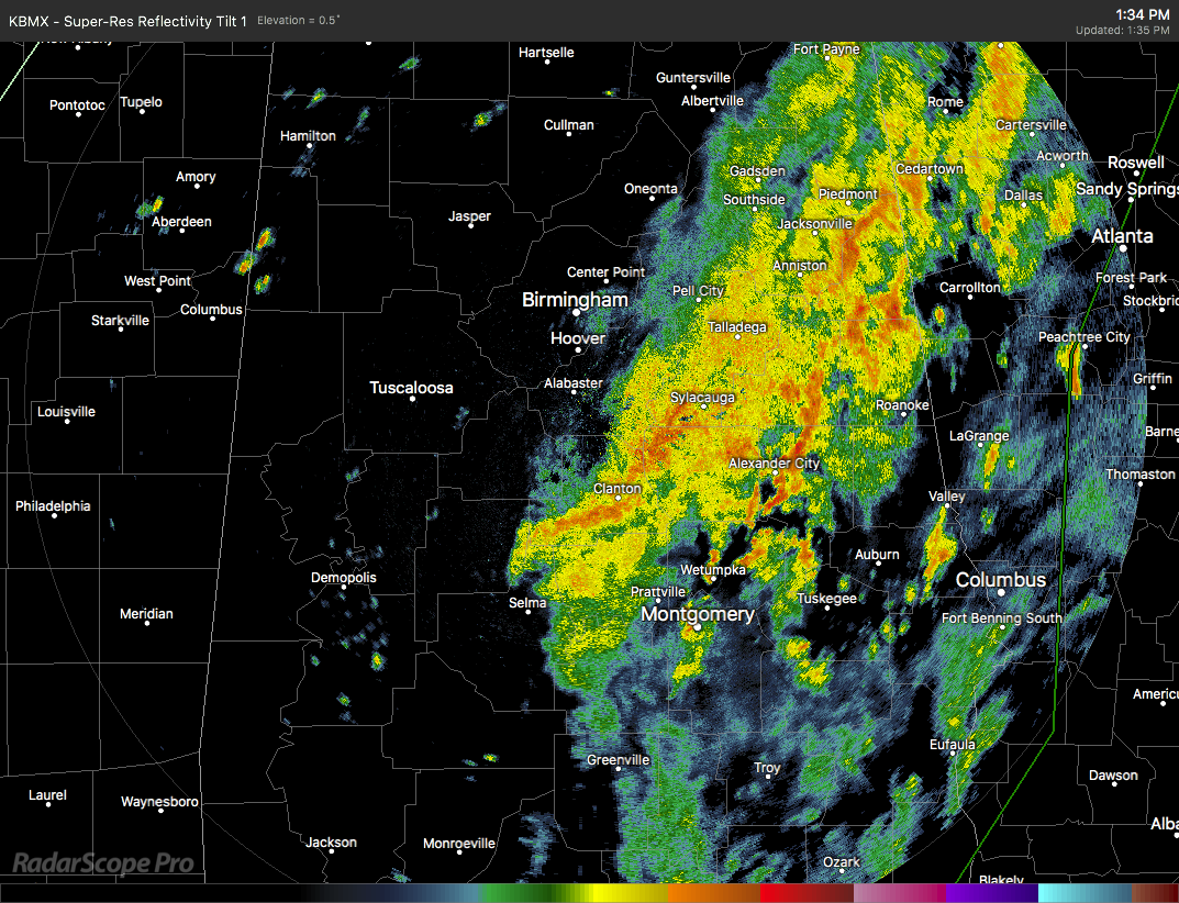 A Quick Update On Our Weather Situation At 145 PM The Alabama