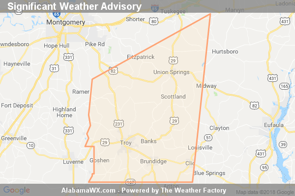 Significant Weather Advisory For Pike, Bullock, Southeastern Macon ...