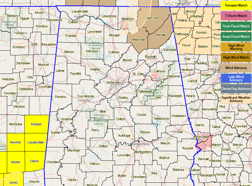 Tornado Watch Canceled For North/Central Alabama : The Alabama Weather Blog