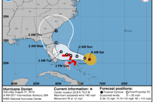 Dorian Stronger At 7:00 AM