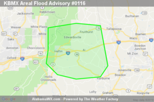 Areal Flood Advisory Issued For Parts Of Cleburne County Until 8:30PM