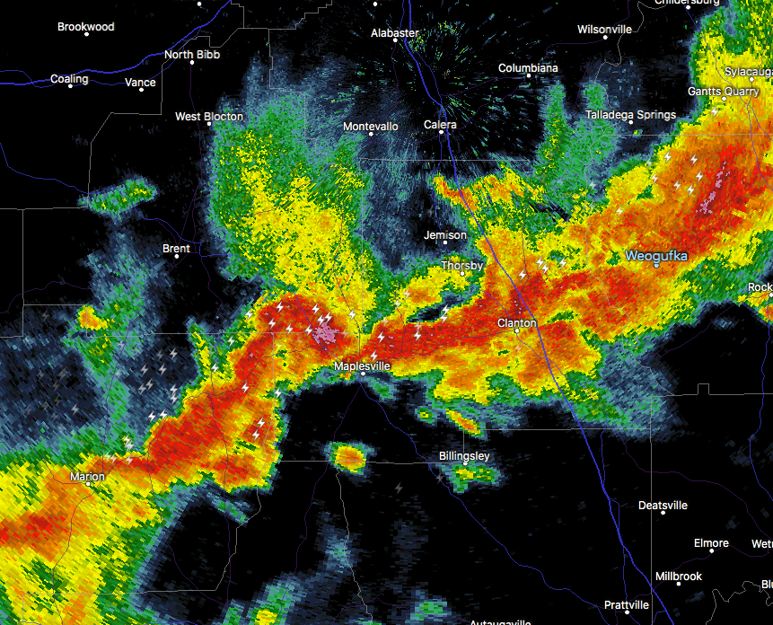 Strong Storms Affecting Chilton & Bibb Counties The Alabama Weather Blog