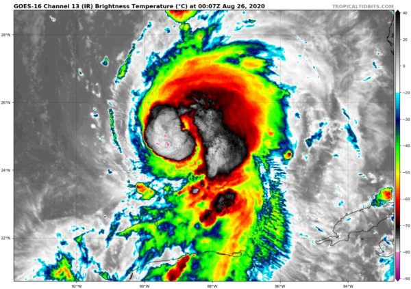 Laura Starting to Strengthen as Pressure Starts Dropping A Little Quicker : The Alabama Weather Blog