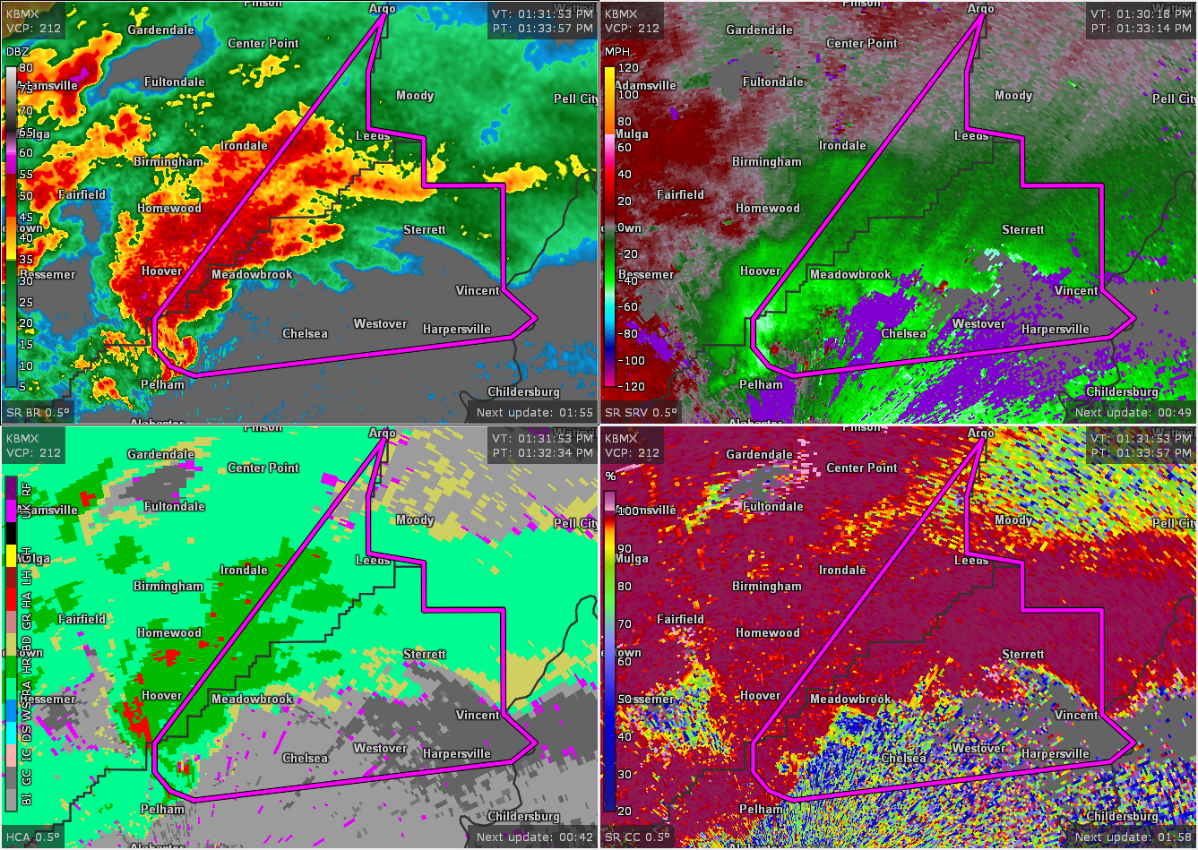 Confirmed Tornado Warning for Parts of Jefferson & Shelby Co. Until 2: ...