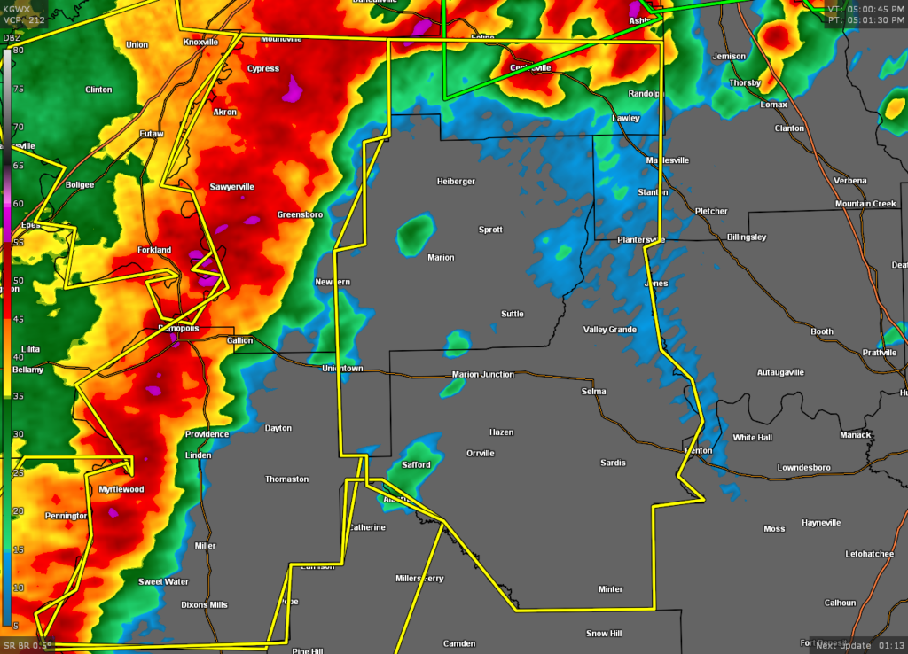 EXPIRED Severe TStorm Warning for Parts of Chilton, Perry, Bibb