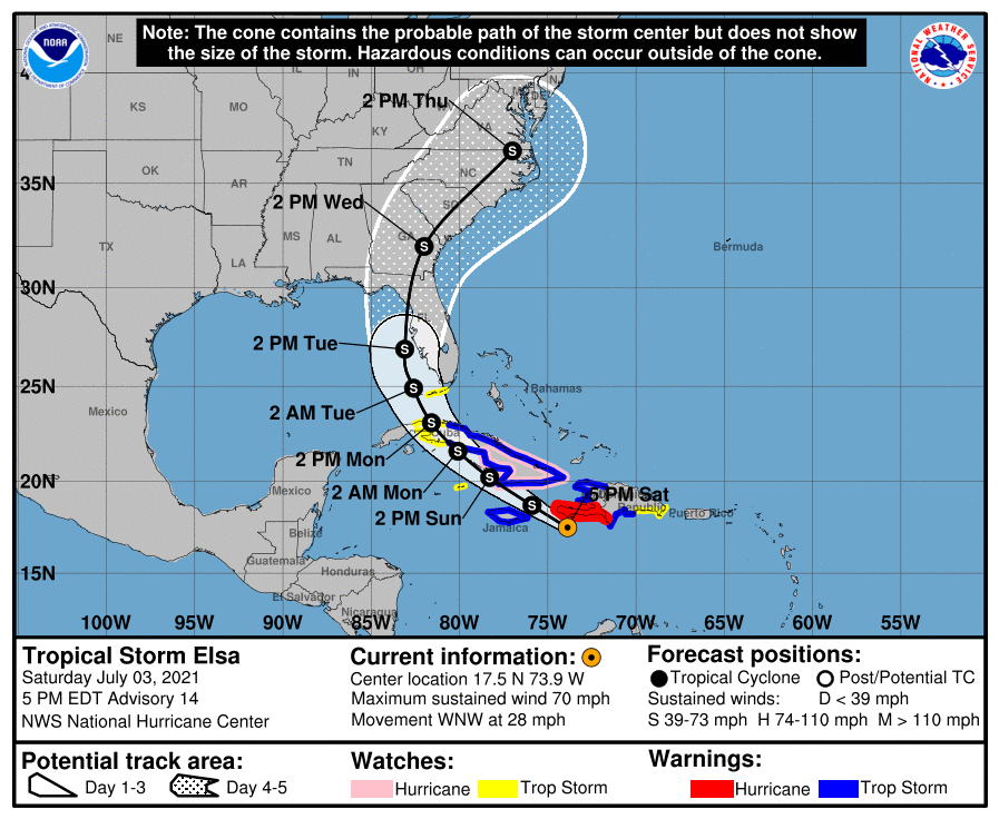 4 pm Update: Tropical Storm Watches Issued for Cuba & The Florida Keys ...