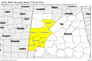 Tornado Watch Canceled for a Couple More Counties in Central Alabama