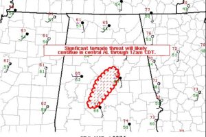 Mesoscale Discussion — Significant Tornado Threat for Parts of Central Alabama