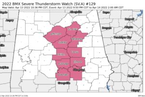 First Severe T-Storm Watch Will Be Allowed to Expire at 11 pm; More Counties Added to 2nd Watch