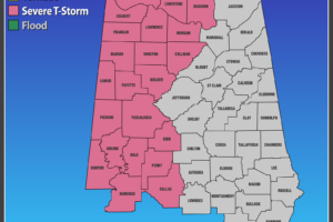 NWS Birmingham Extends Severe T-Storm Watch in Area; Continues Until 11 pm