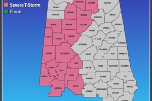NWS Huntsville Removes Three Counties from Severe T-Storm Watch