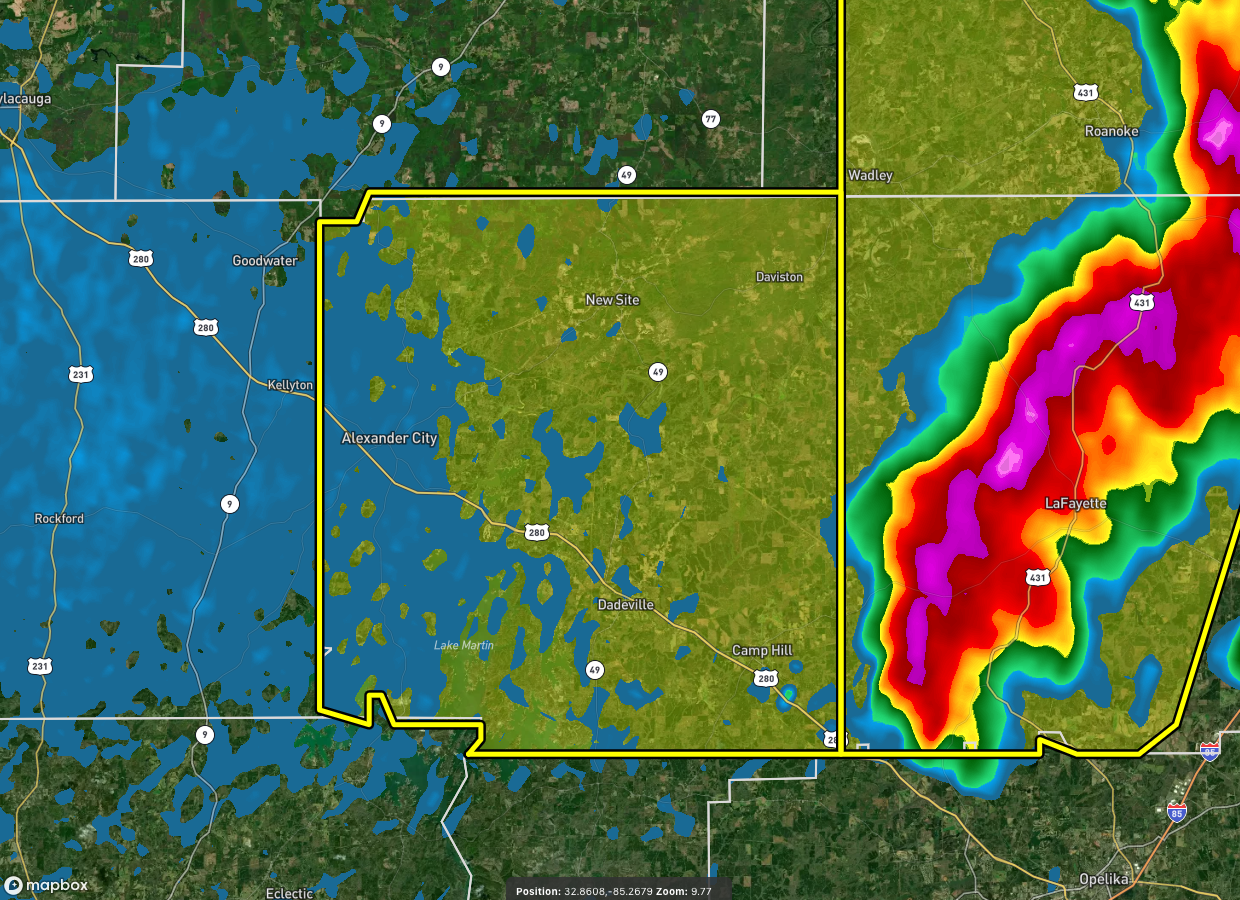 Expired Severe T Storm Warning Parts Of Tallapoosa Co Until 845 Pm The Alabama Weather Blog 8693