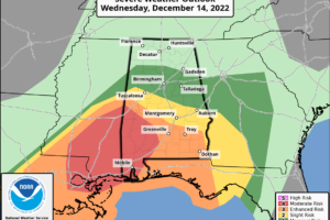 Moderate Risk Now Introduced for Southwestern Alabama