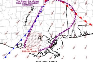 Threat for Strong, Long-Track Tornadoes Exists for Southwestern Alabama