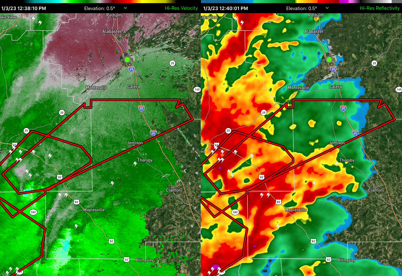 CANCELLED — Tornado Warning for Portions of Bibb, Chilton Co. Until 1: ...