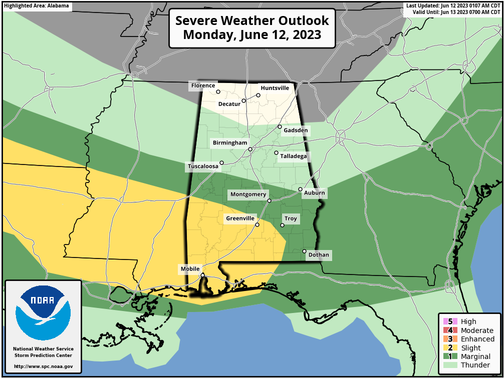 Unsettled Weather For Alabama This Week; Stormy At Times : The Alabama ...