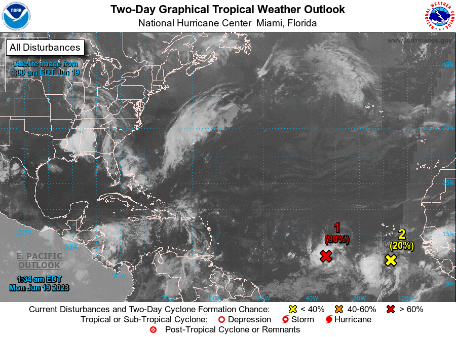 Invest 92L Likely to Depression Soon and Bret Early in the Week