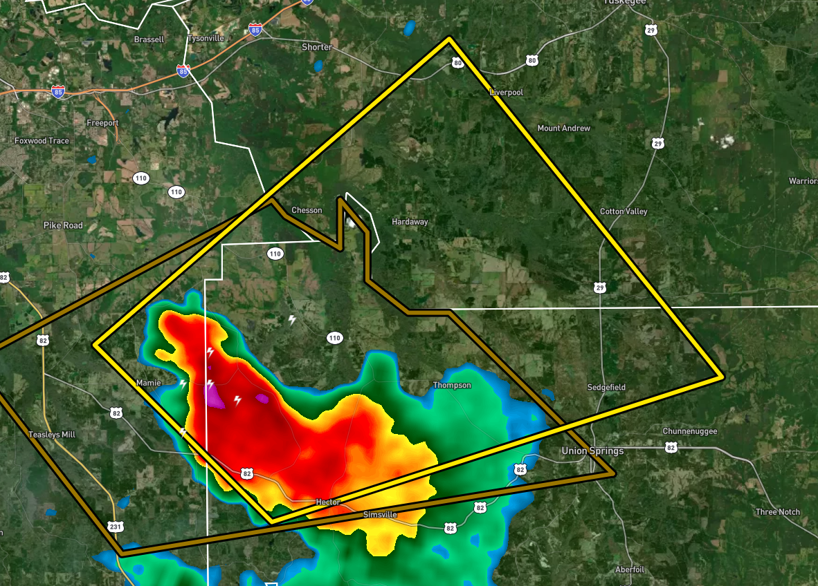 Cancelled Severe T Storm Warning For Parts Of Bullock Macon Montgomery Co Until 6 Pm The 7448