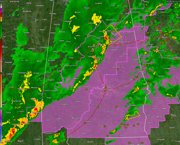 New Tornado Watch Until 8 A M For Southeastern Portions Of Central Alabama New Severe