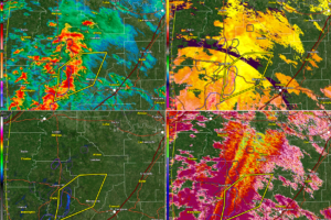 Extremely Strong Winds over Clarke and Monroe Counties Moving into Wilcox