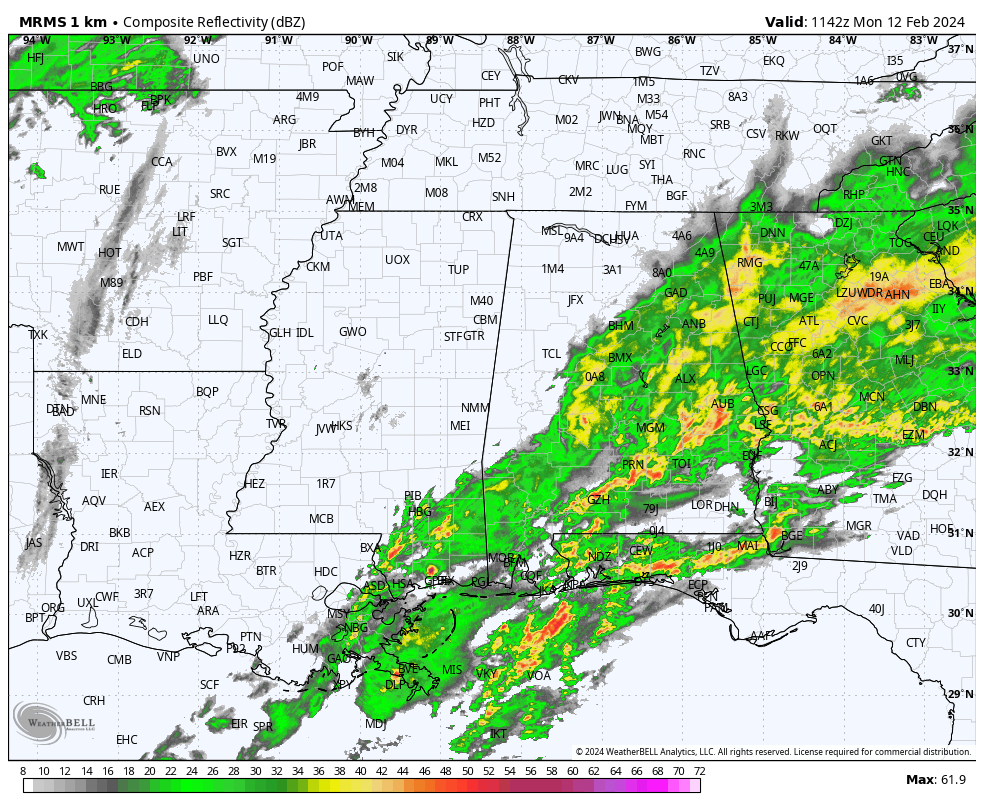 James Spann Drier air moving into Alabama tonight with cooler air