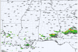 Strong Storms Across South Alabama; Dry Air Moving Into North Alabama