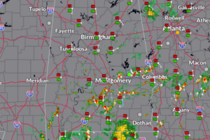 Morning Beneficial Rains in Many Areas; Strong Storms over South Alabama