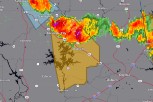 4:15 p.m. CDT Update: Isolated severe storms; winds of 80 mph possible in parts of Elmore and Tallapoosa counties