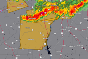 Severe thunderstorm warning for parts of Bullock, Macon, Barbour and Russell counties until 6:45 p.m.