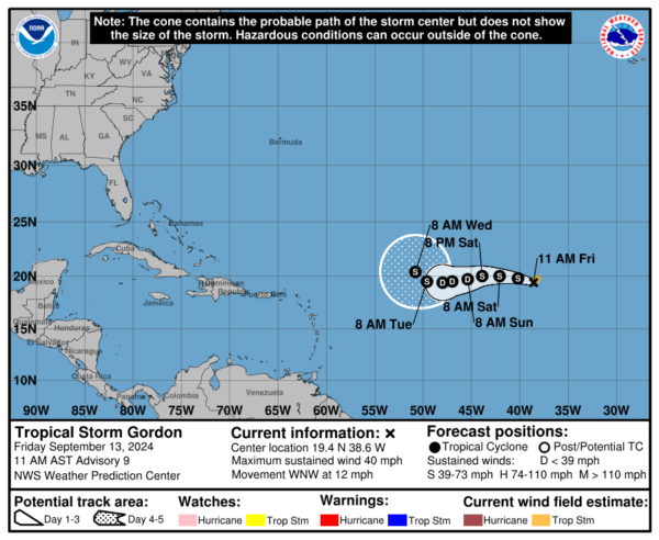 Tropical Storm Gordon forms in the Atlantic: The Alabama Weather Blog