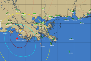 Spot Reports at 4 p.m.: 105 mph gusts at NOS Eugene Island